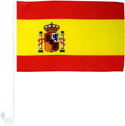Autofahne Spanien die spanische Fahne als Autoflagge
