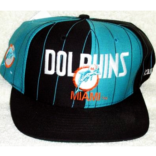 NFL Los Miami Dolphins Vintage Snapback Football Cap - Pinstripes Serie - Universalgrösse Adult, passend bis 60,5 cm Kopfumfang