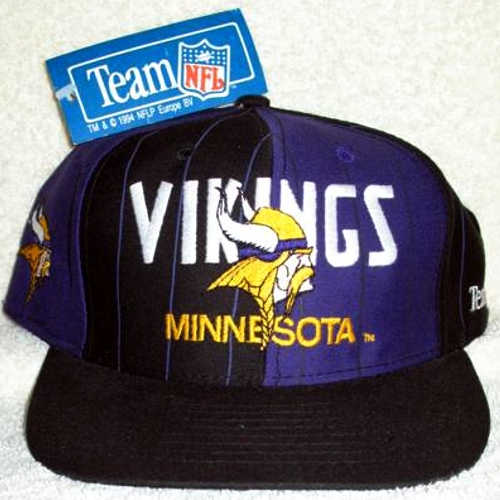 NFL Minnesota Vikings Vintage Snapback Football Cap - Pinstripes -  Serie - Universalgrösse: passend bis 60,5 cm Kopfumfang