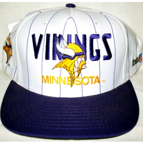 NFL Minnesota Vikings Vintage Snapback Football Cap - White Pinstripes -  Serie - Universalgrösse: passend bis 60,5 cm Kopfumfang