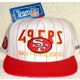NFL San Francisco 49er Vintage Snapback Football Cap - white Pinstripes