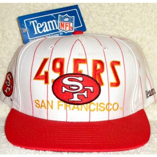 NFL San Francisco 49er Vintage Snapback Football Cap - White Pinstripes -  Serie - Universalgrösse: passend bis 60,5 cm Kopfumfang